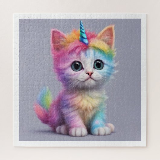 Puzzle Unicorne arc-en-ciel Kitten (Vertical)
