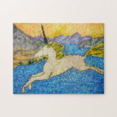 Puzzle Unicorne au-dessus du lac Evolution (Horizontal)