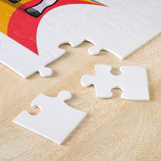 Puzzle Unicorne avec arc-en-ciel (Côté)