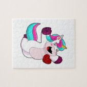 Puzzle Unicorne avec coeur (Horizontal)