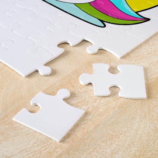 Puzzle Unicorne avec cône de crème glacée (Côté)