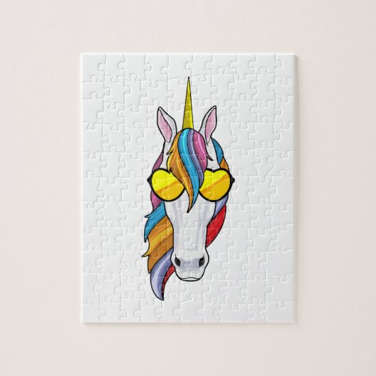 Puzzle Unicorne avec lunettes de soleil (Vertical)