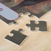 Puzzle Unicorne blanche personnalisée en forêt (Côté)