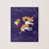 Puzzle Unicorne et parapluie Whimsical Cartoon Art (Vertical)