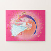 Puzzle Unicorne et princesse avec la lettre du château G  (Horizontal)