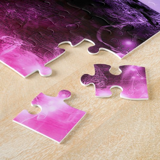 Puzzle Unicorne Imaginaire rose (Côté)