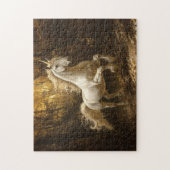 Puzzle Unicorne Qui Traverse La Peinture Forestière (Vertical)