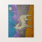 Puzzle Unicorne regarde la lune (Vertical)
