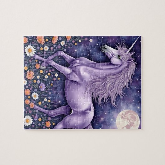 Puzzle Unicorne violette (Horizontal)