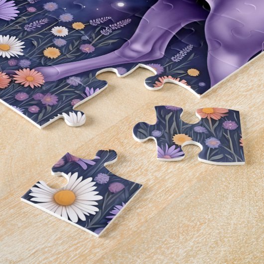 Puzzle Unicorne violette (Côté)