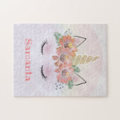 Puzzle Unicorne, Visage Unicorne, personnalisée, girly, f (Horizontal)