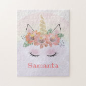 Puzzle Unicorne, Visage Unicorne, personnalisée, girly, f (Vertical)