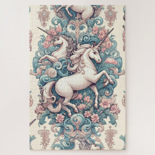 Puzzle Unicornes victoriennes mystiques : Enchantées flor