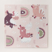 Puzzle Unicorns Rainbows : Pastel Magic Arrière - plan. (Horizontal)