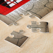 Puzzle union jack flag jubilee couronne rouge cabine télé (Côté)