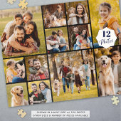 Puzzle Unique 12 Photo Collage Simple Noir