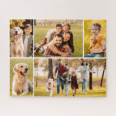 Puzzle Unique 5 Photo Collage Simple Blanc (Horizontal)