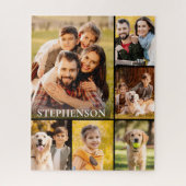 Puzzle Unique 6 photo Collage Nom simple (Vertical)