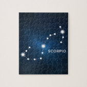 PUZZLE UNIVERS BLEU ÉTOILÉ ÉLÉGANT D'AQUARELLE - SCORPION (Vertical)