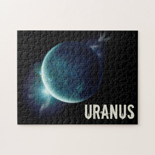 Puzzle Uranus bleu planète 3d espace univers illustration (Horizontal)