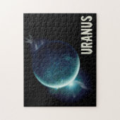 Puzzle Uranus bleu planète 3d espace univers illustration (Vertical)