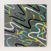 Puzzle Urbain Abstrait : Grunge Wave Lines. (Horizontal)