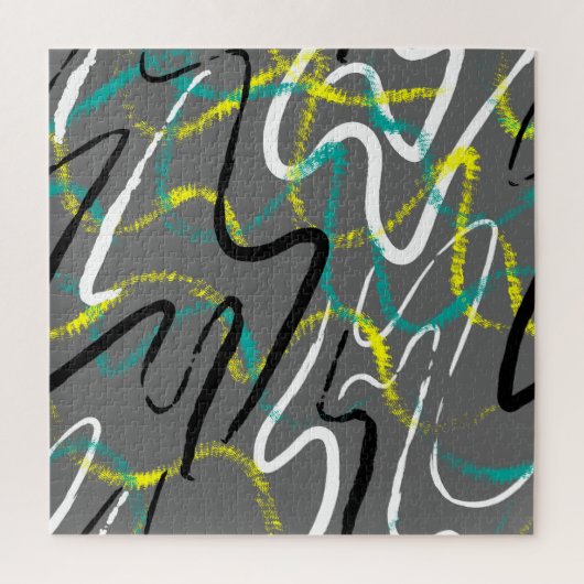 Puzzle Urbain Abstrait : Grunge Wave Lines. (Vertical)