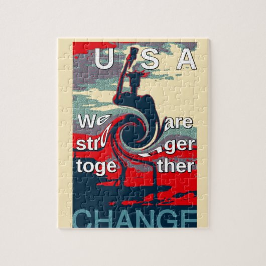 Puzzle USA Change : Un design uni plus fort (Vertical)