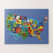 Puzzle USA Christmas MAP (Horizontal)