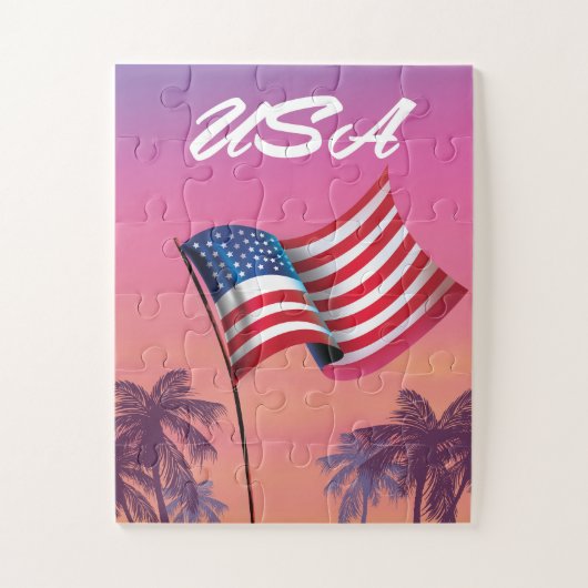 Puzzle USA Étoiles et rayures (Vertical)