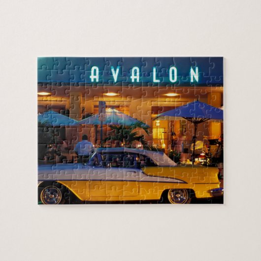 Puzzle USA, FL, Miami, South Beach la nuit. (Horizontal)