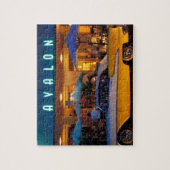 Puzzle USA, FL, Miami, South Beach la nuit. (Vertical)