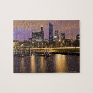 Puzzle USA, Illinois, Chicago, City skyline et marina