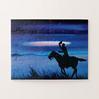 Puzzle USA Pony Express 🐎 Cowboy Rider Peinture