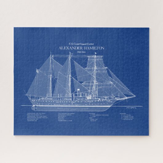 Puzzle USCGC Alexander Hamilton wix-272 - ABD (Horizontal)