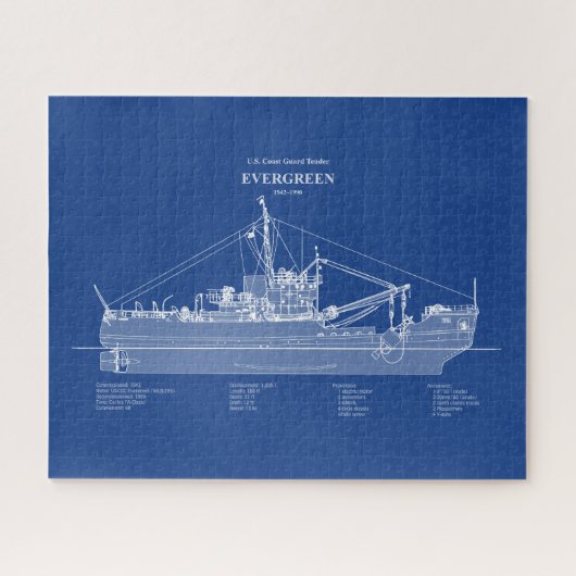 Puzzle USCGT À feuillage persistant wlb-295 - ABD (Horizontal)
