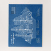 Puzzle USS Constitution - Plan directeur des navires ABD (Vertical)