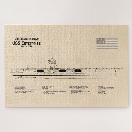 Puzzle USS Enterprise - Plan directeur des expéditions SD (Horizontal)