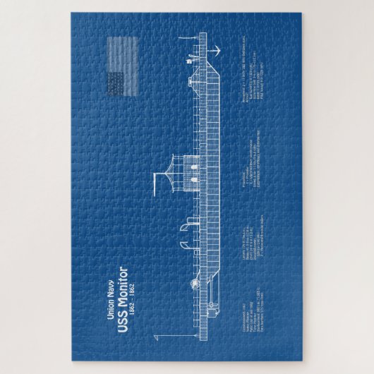 Puzzle USS Monitor - Plan de plan d'expédition ABD (Vertical)