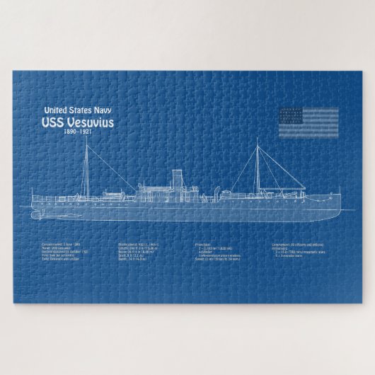 Puzzle USS Vesuvius - Plan de plan d'expédition ABD (Horizontal)