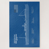 Puzzle USS Vesuvius - Plan de plan d'expédition ABD (Vertical)