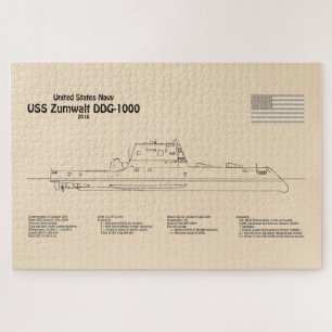 Puzzle USS Zumwalt - Plan directeur des navires SD