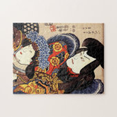 Puzzle Utagawa Kuniyoshi - Samurai et geisha (Horizontal)