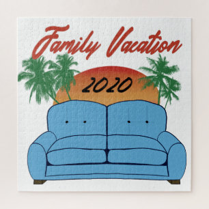 Puzzle Vacation en famille 2020 sur la blague du virus So