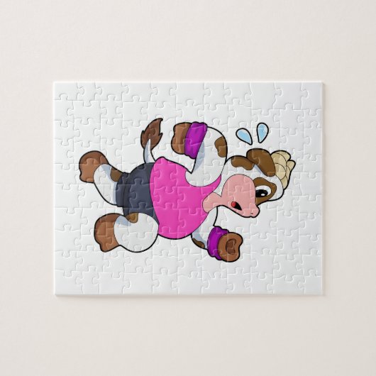 Puzzle Vache à la course (Horizontal)