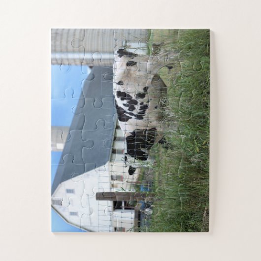 Puzzle Vache avec grange (Vertical)