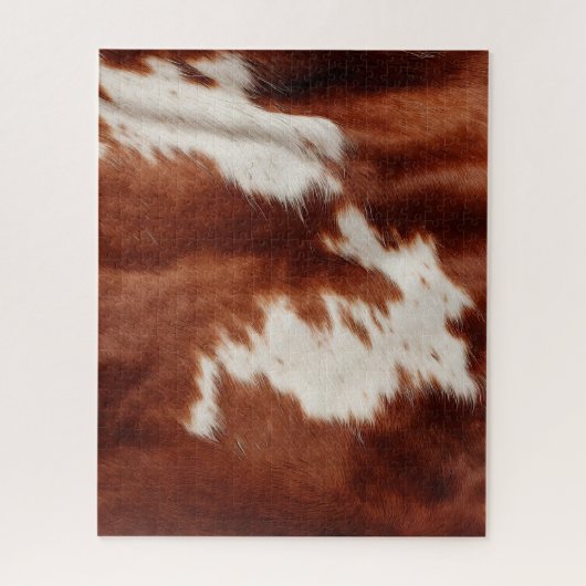Puzzle Vache blanche Brown (Vertical)