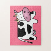 Puzzle Vache debout avec marguerites (Vertical)