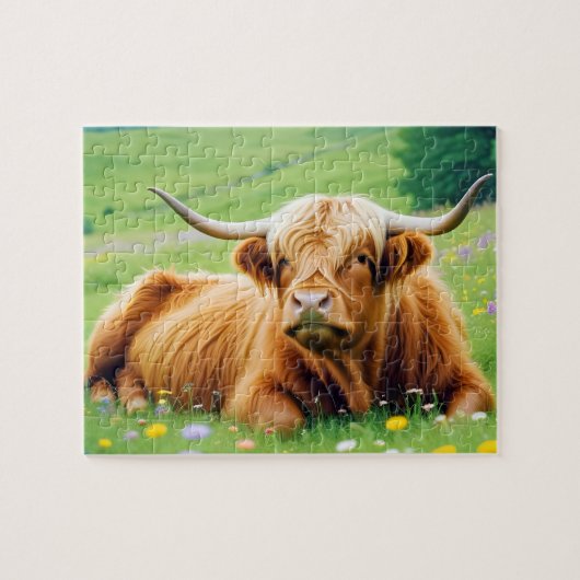 Puzzle Vache des Highlands Animal Nature Faune Affection (Horizontal)