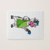 Puzzle Vache en peintre avec peinture et tablier (Horizontal)